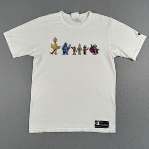 Champion Blank Slate Sasame Street White Short Sleeve Shirt Mens‎ Size Medium